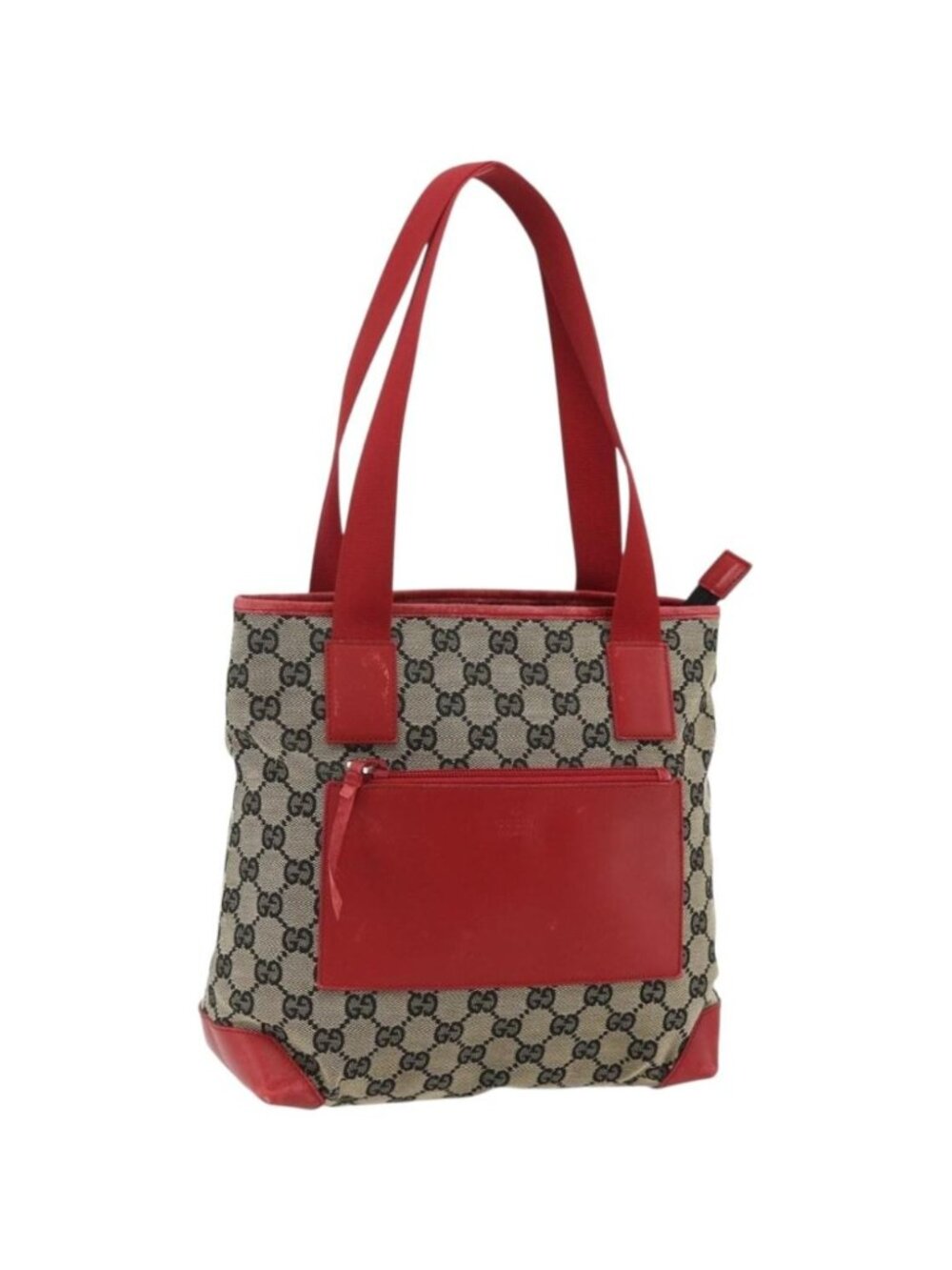 GUCCI GG Canvas Tote Bag Navy Silver 019 0402 3754
